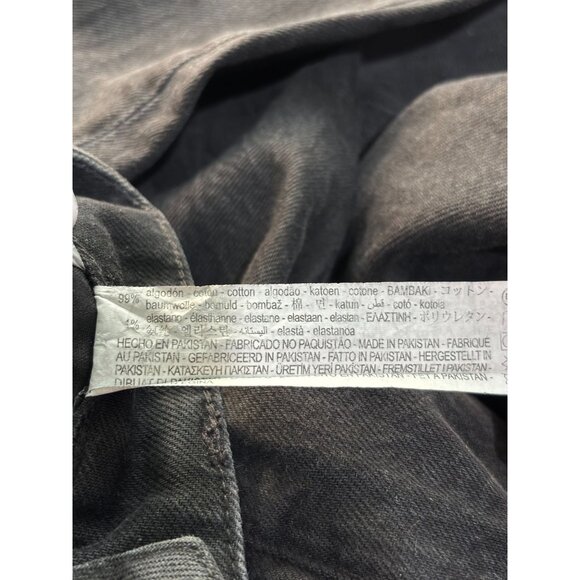 Zara Womens Black High-Waisted Straight-Leg Jeans Size 26/4 Cotton Blend Denim - Picture 5 of 9